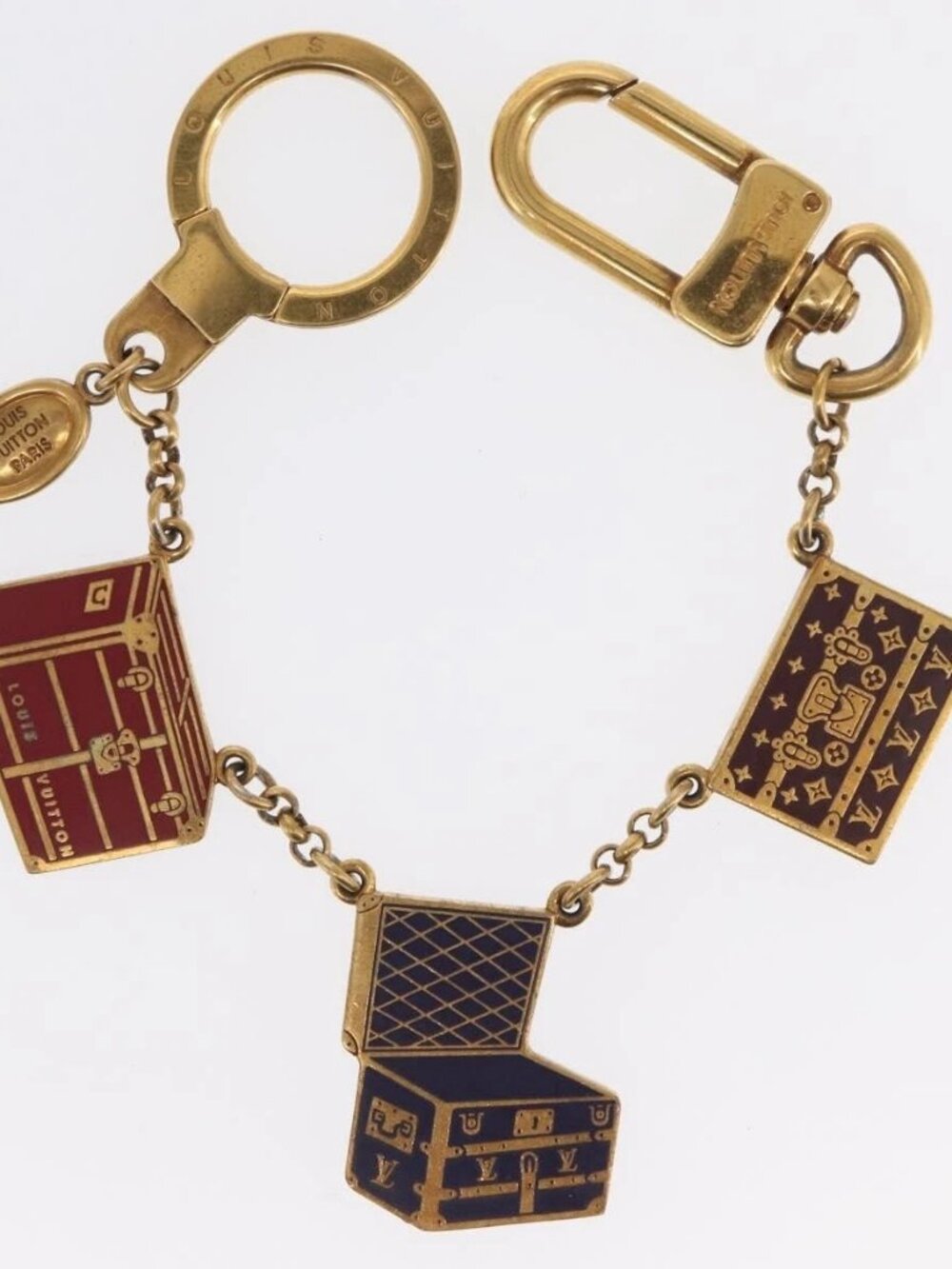 LOUIS VUITTON Porte Cles Chainne Mar Bag Charm metal Gold M66459 LV Auth 169134 - Picture 9 of 15